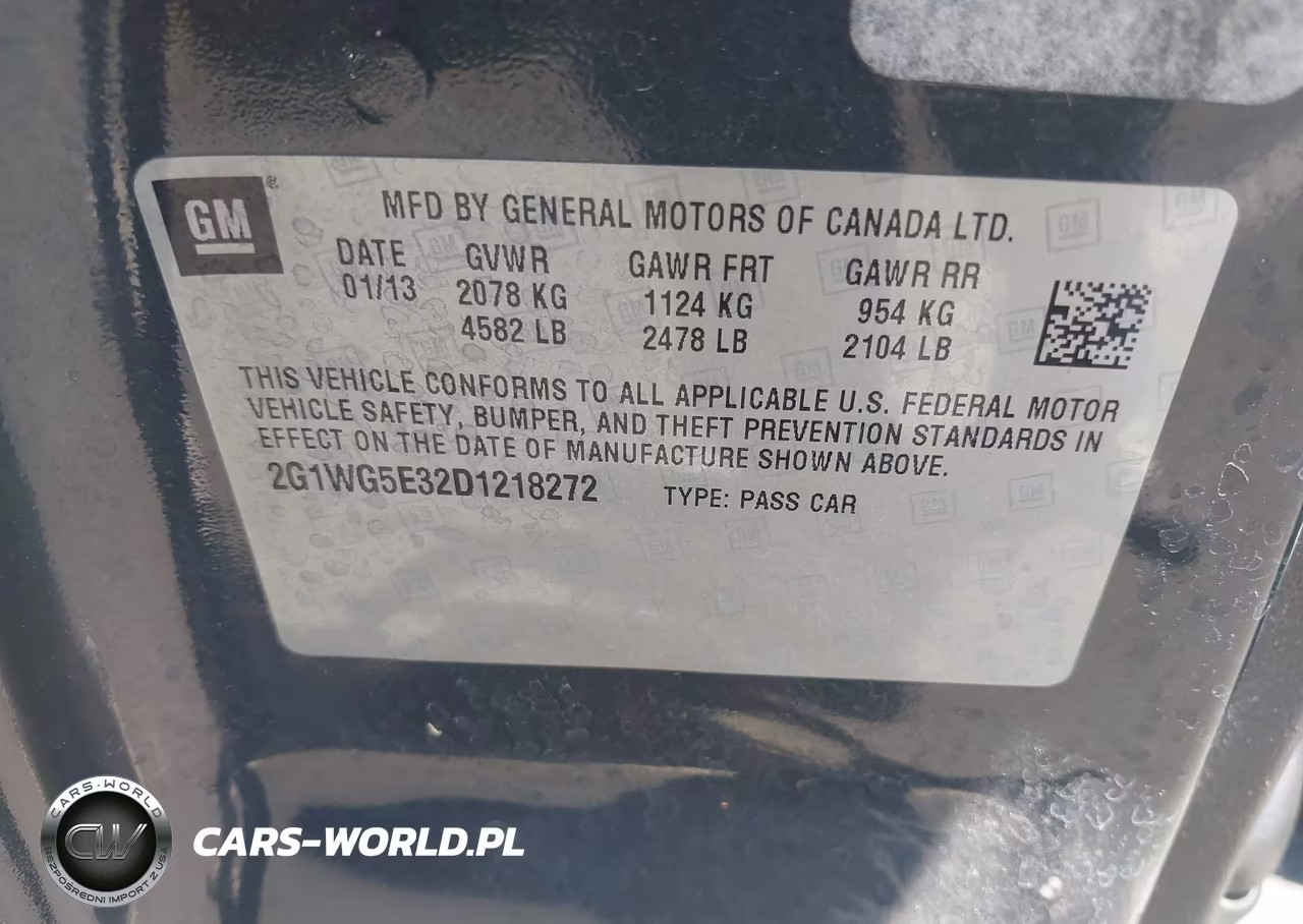 2013 Chevrolet Impala Lt VIN:2G1WG5E32D1218272 - 9