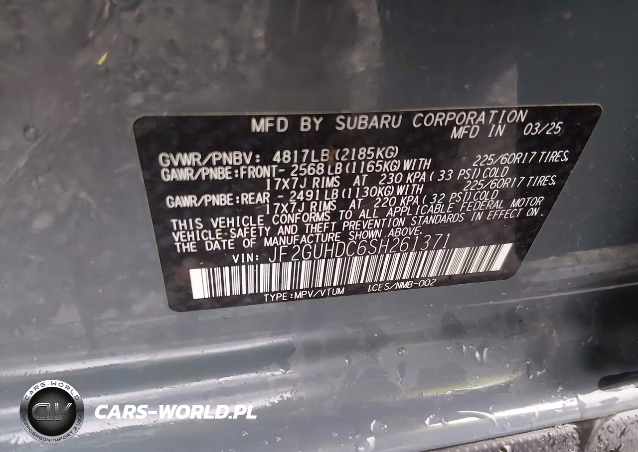 2025 Subaru Crosstrek Premium VIN:JF2GUHDC6SH261371 - 9
