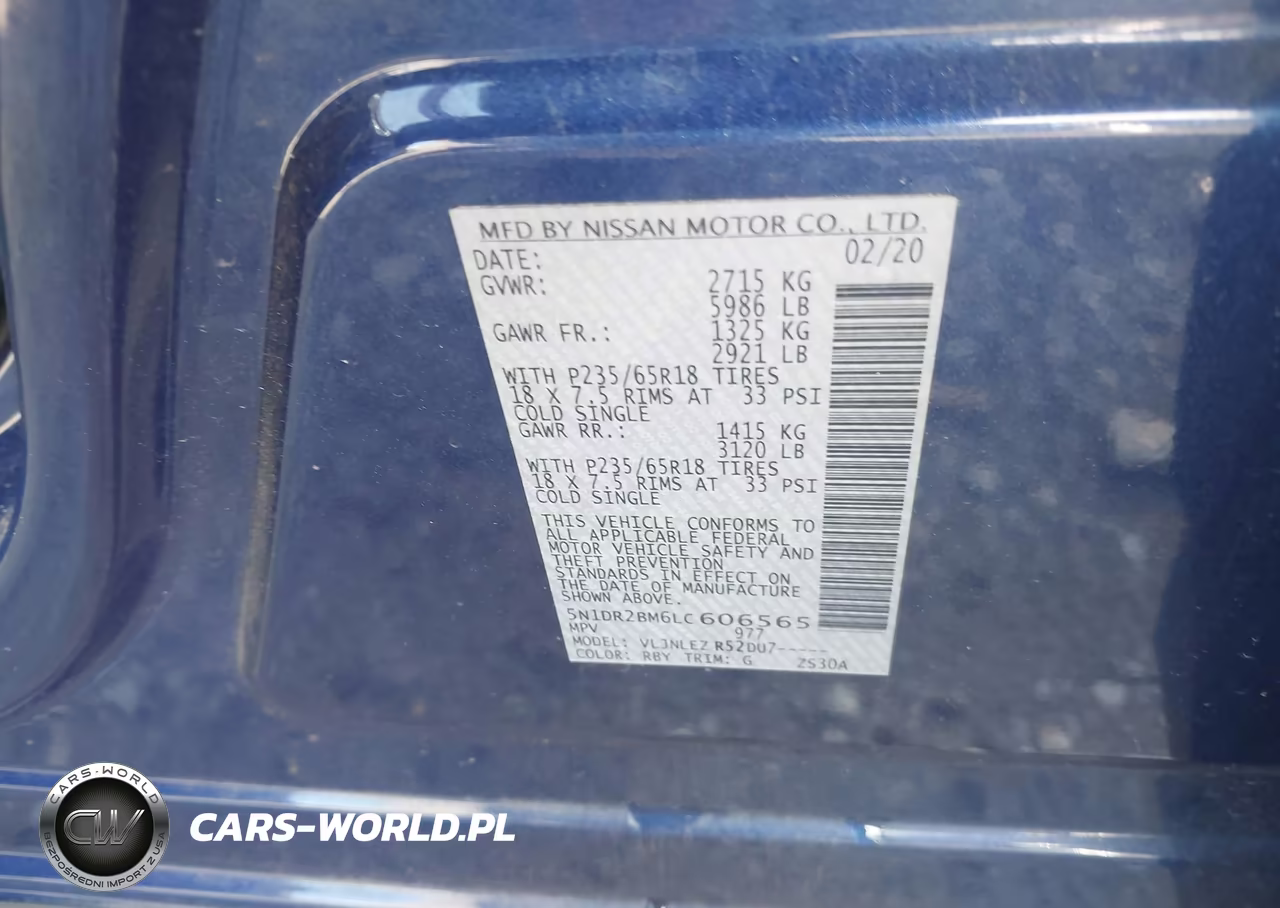 2020 Nissan Pathfinder Sv 4Wd VIN:5N1DR2BM6LC606565 - 9