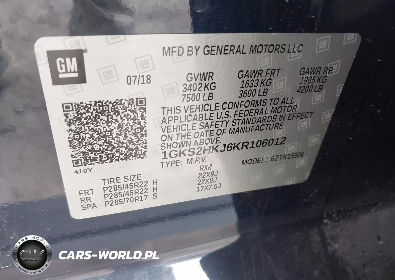 2019 GMC Yukon Xl Denali VIN:1GKS2HKJ6KR106012 - 9