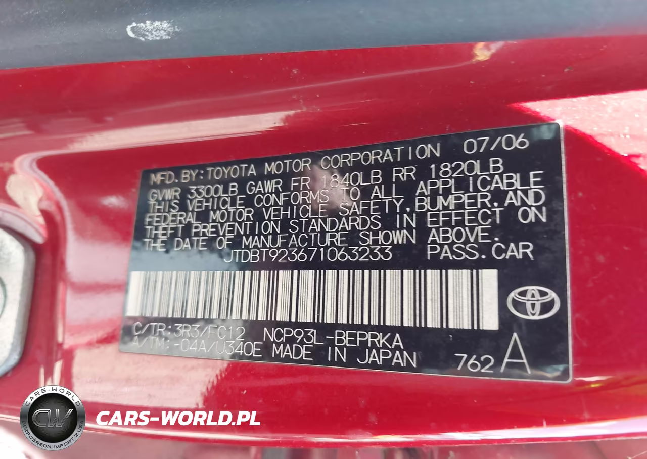 2007 Toyota Yaris VIN:JTDBT923671063233 - 9