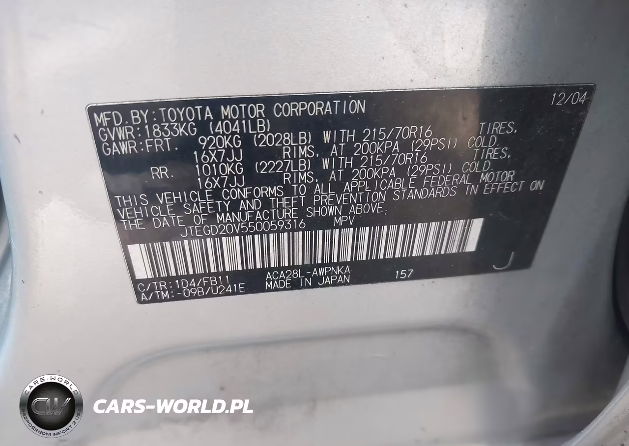 2005 Toyota Rav4 VIN:JTEGD20V550059316 - 9