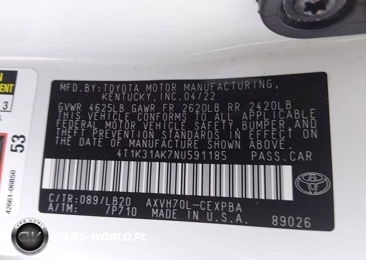 2022 Toyota Camry Xse Hybrid VIN:4T1K31AK7NU591185 - 9