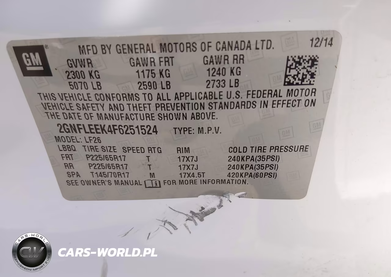 2015 Chevrolet Equinox Ls VIN:2GNFLEEK4F6251524 - 9