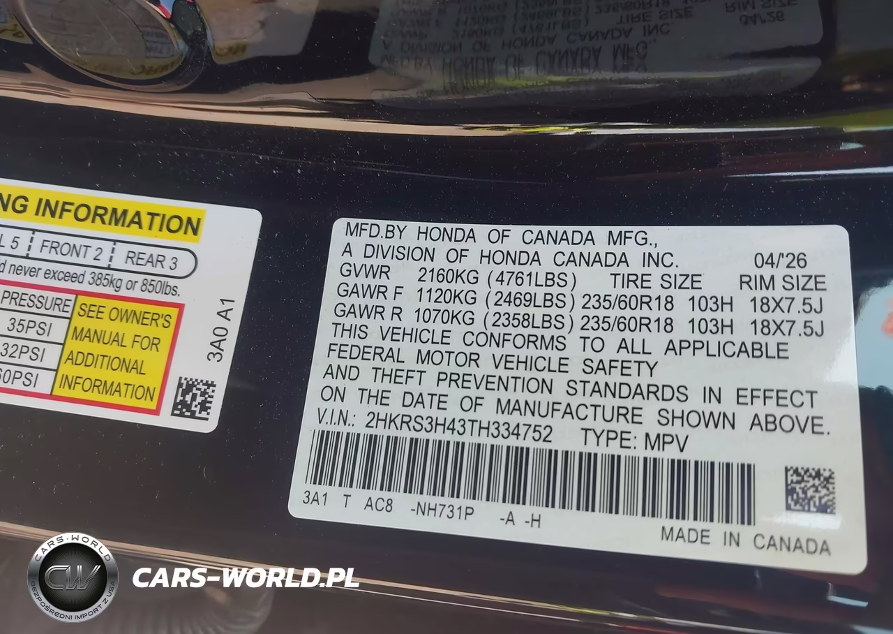 2026 Honda Cr-V Ex 2Wd VIN:2HKRS3H43TH334752 - 9