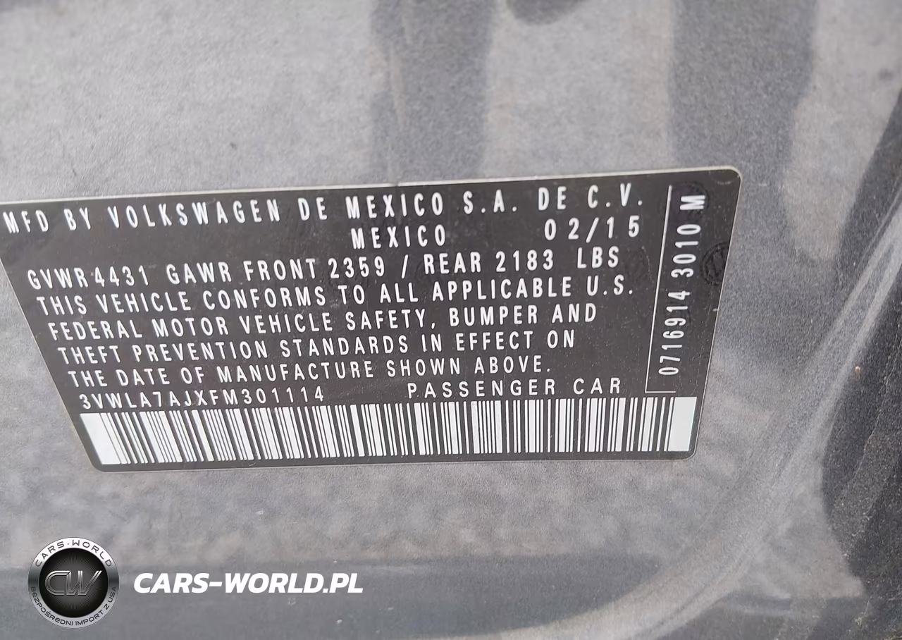2015 Volkswagen Jetta 2.0L Tdi Se VIN:3VWLA7AJXFM301114 - 9