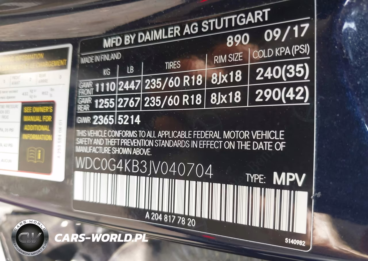 2018 Mercedes-Benz Glc 300 4Matic VIN:WDC0G4KB3JV040704 - 9