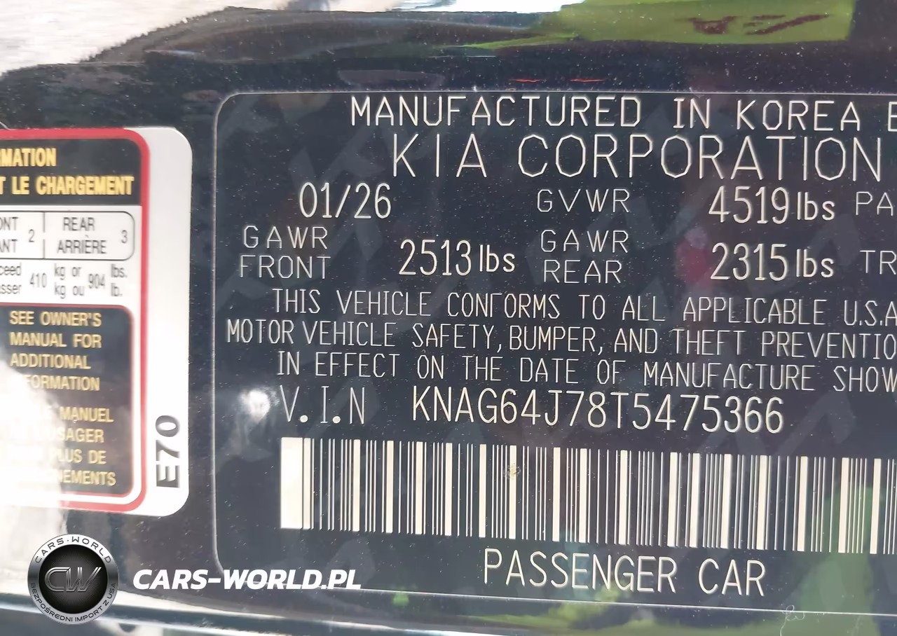 2026 Kia K5 Gt-Line Awd VIN:KNAG64J78T5475366 - 9
