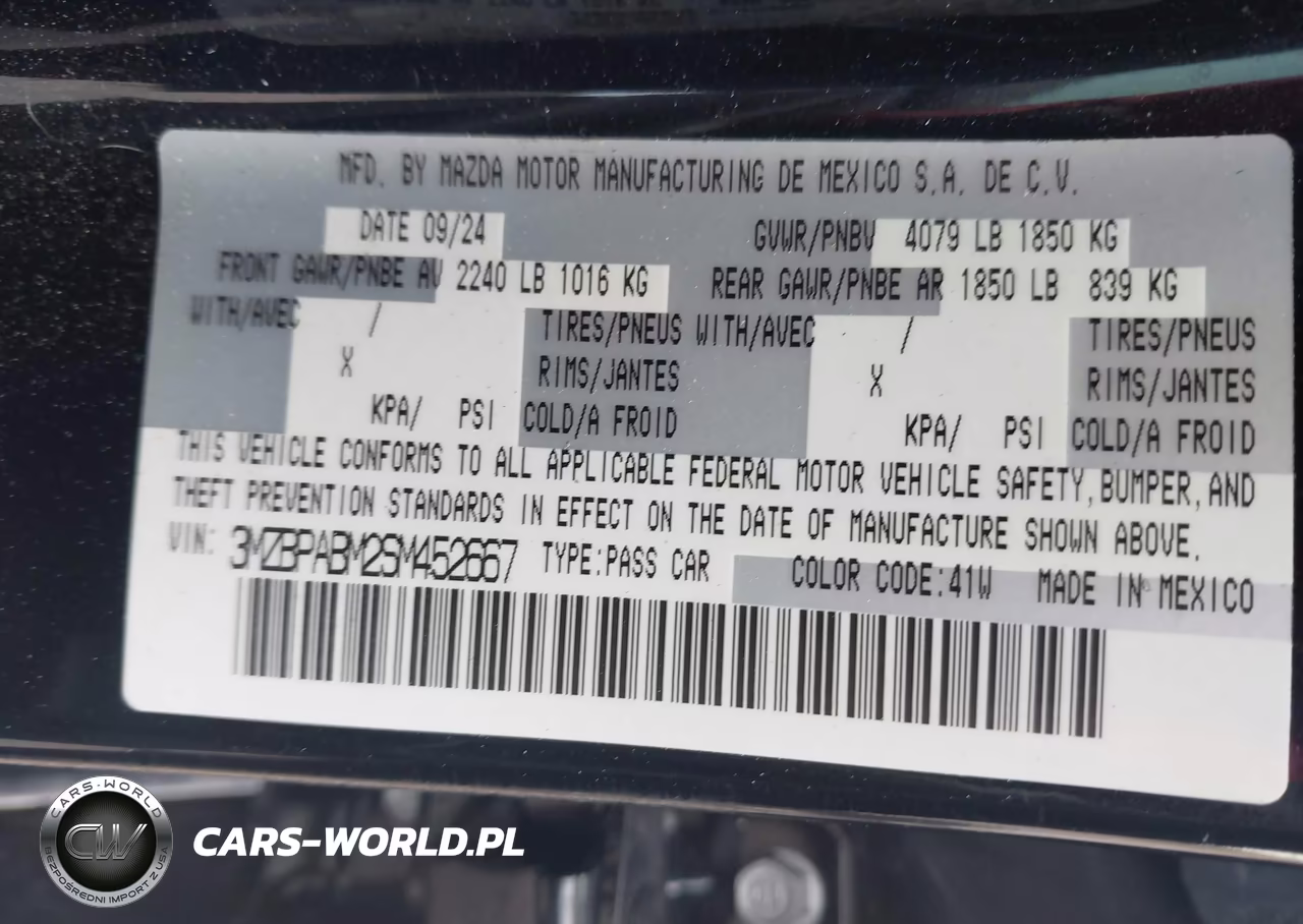2025 Mazda Mazda3 2.5 S Select Sport VIN:3MZBPABM2SM452667 - 9