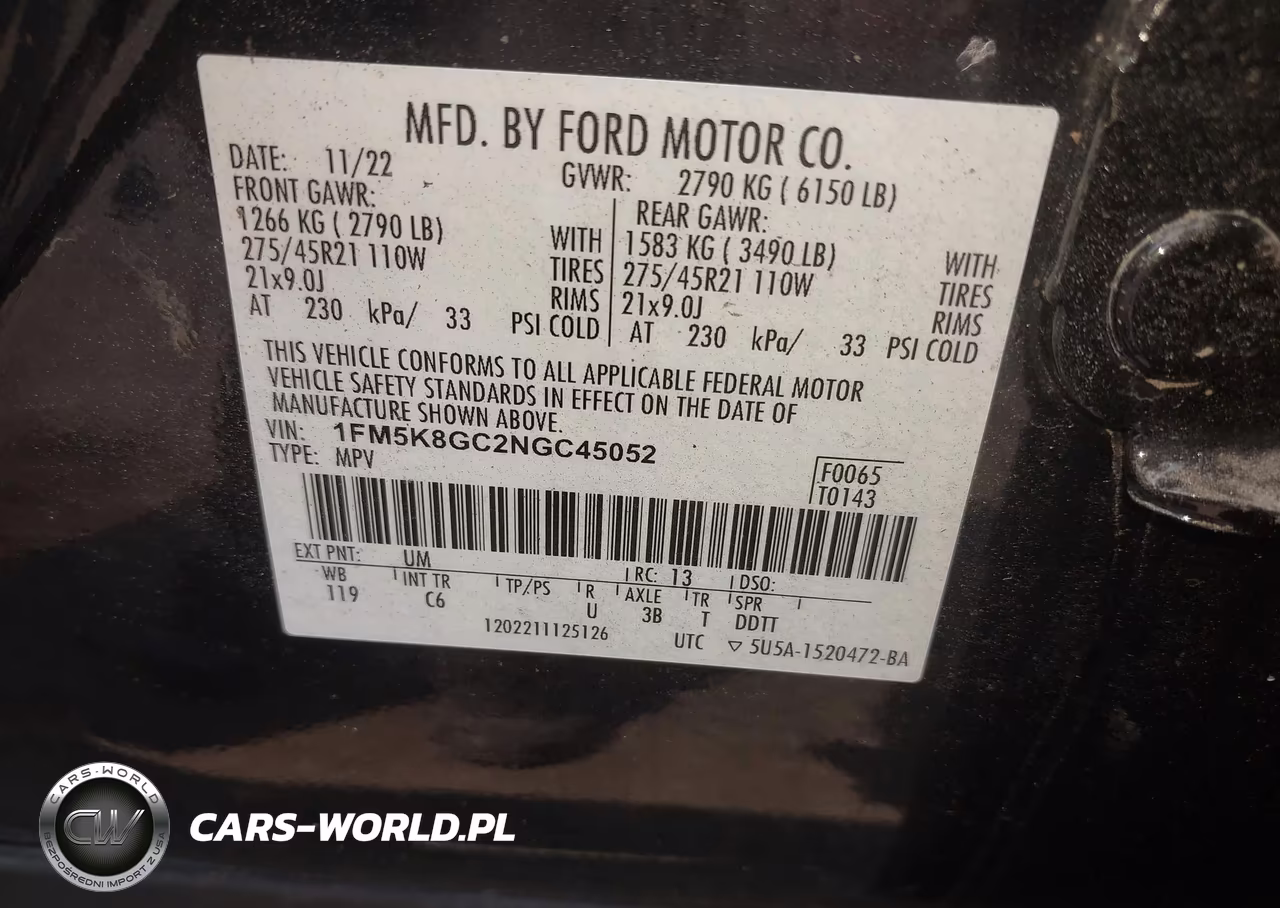 2022 Ford Explorer St VIN:1FM5K8GC2NGC45052 - 8