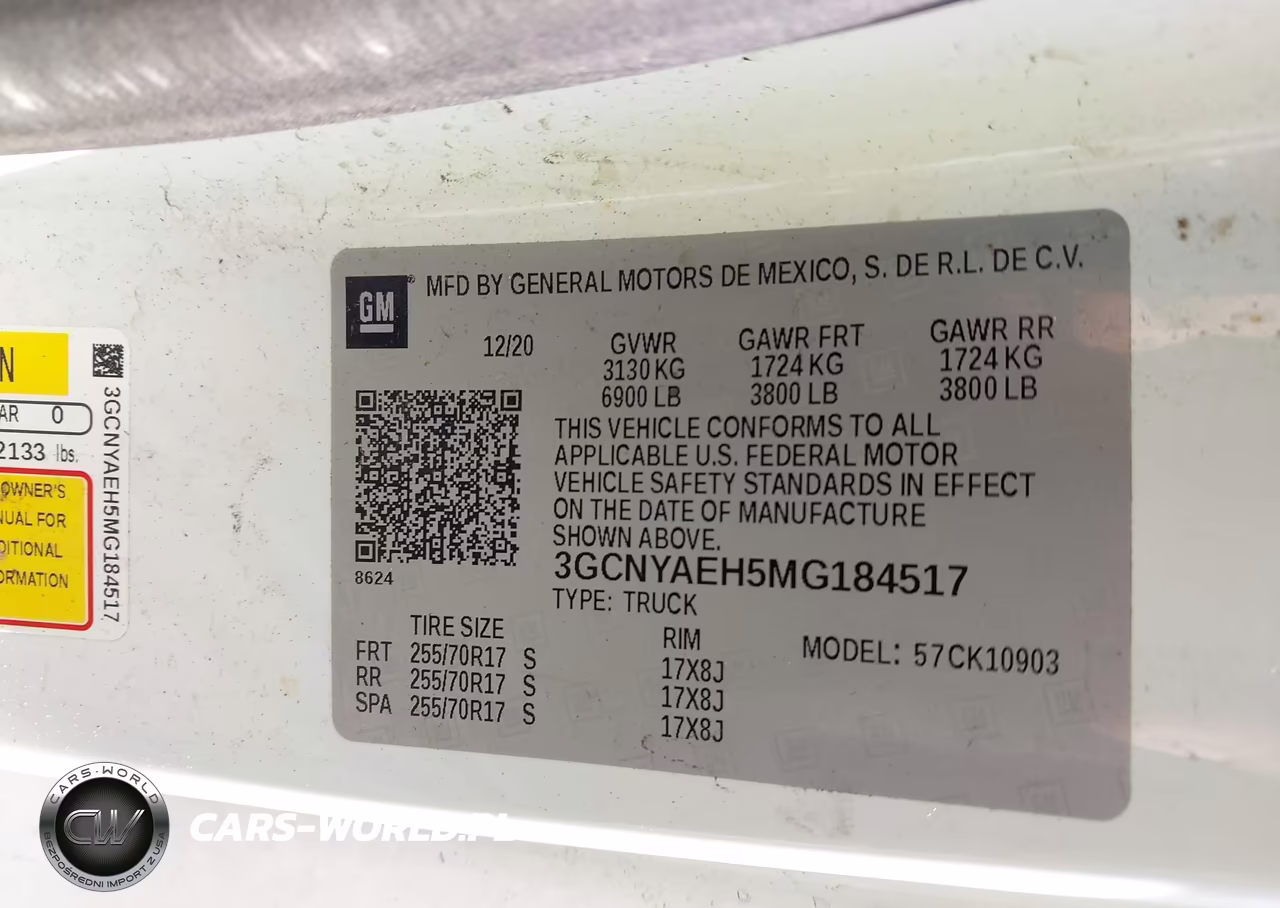 2021 Chevrolet Silverado 1500 4Wd Long Bed Wt VIN:3GCNYAEH5MG184517 - 9