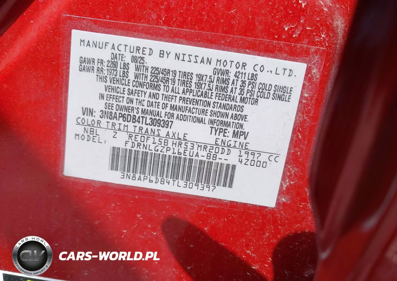 2026 Nissan Kicks Sr VIN:3N8AP6DB4TL309397 - 9