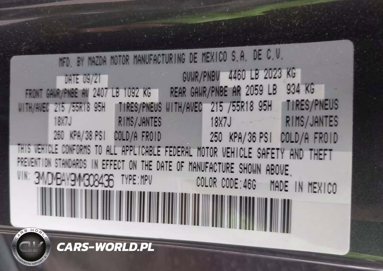 2021 Mazda Cx-30 2.5 Turbo VIN:3MVDMBAY9MM308436 - 9