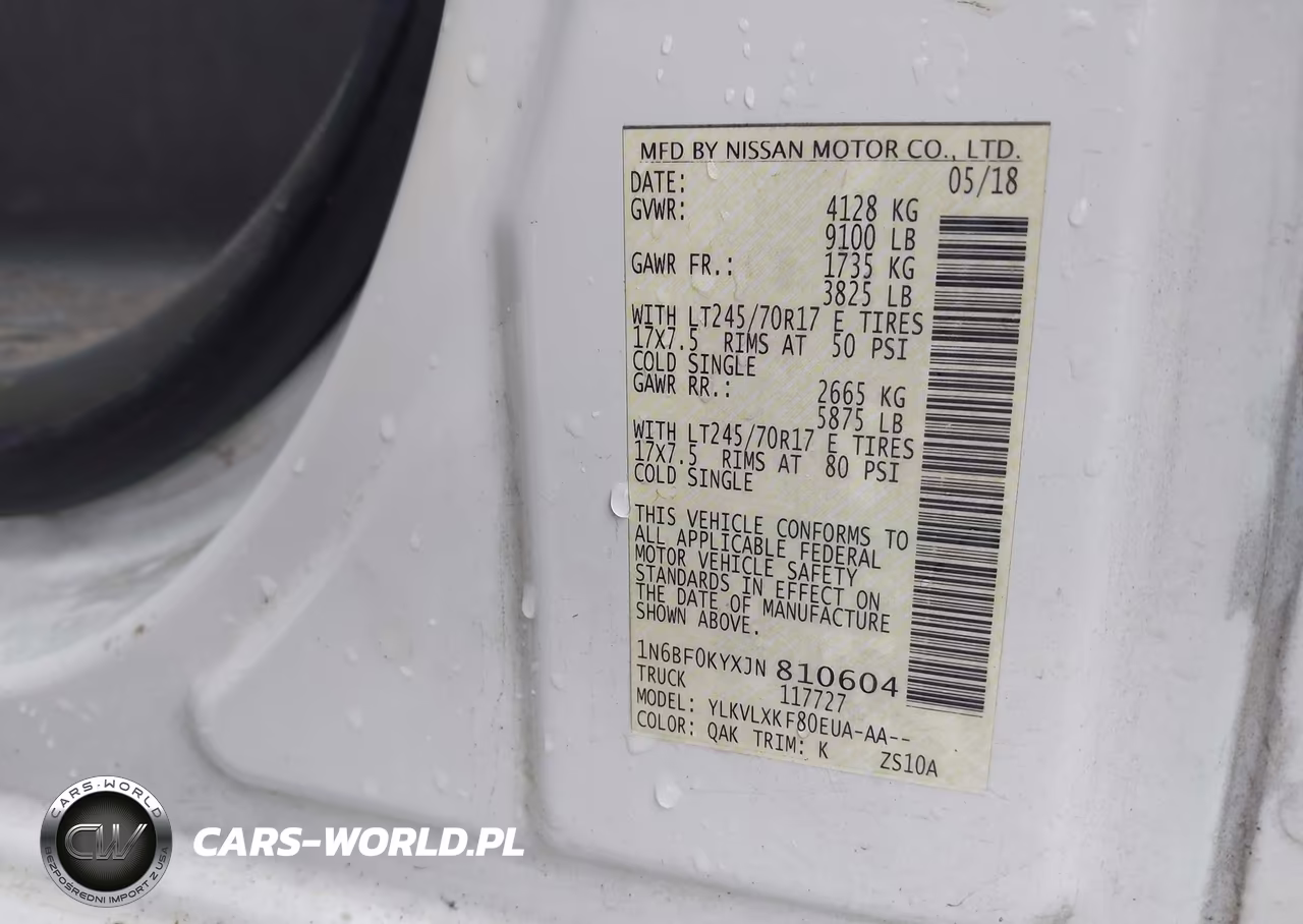 2018 Nissan Nv Cargo Nv2500 Hd Sv V6 VIN:1N6BF0KYXJN810604 - 9