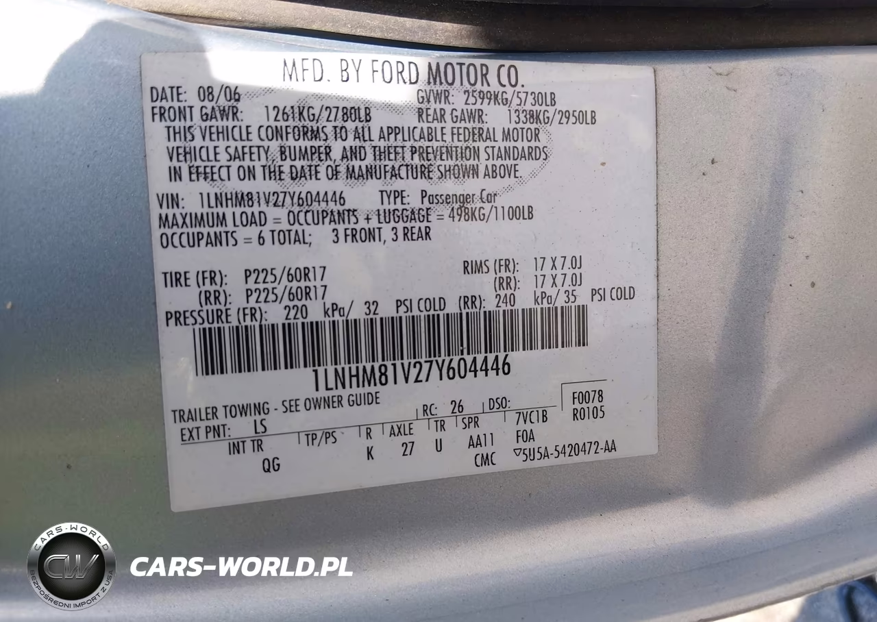 2007 Lincoln Town Car Signature VIN:1LNHM81V27Y604446 - 9