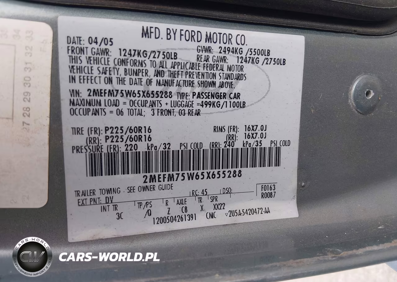 2005 Mercury Grand Marquis Ls-Lse VIN:2MEFM75W65X655288 - 9