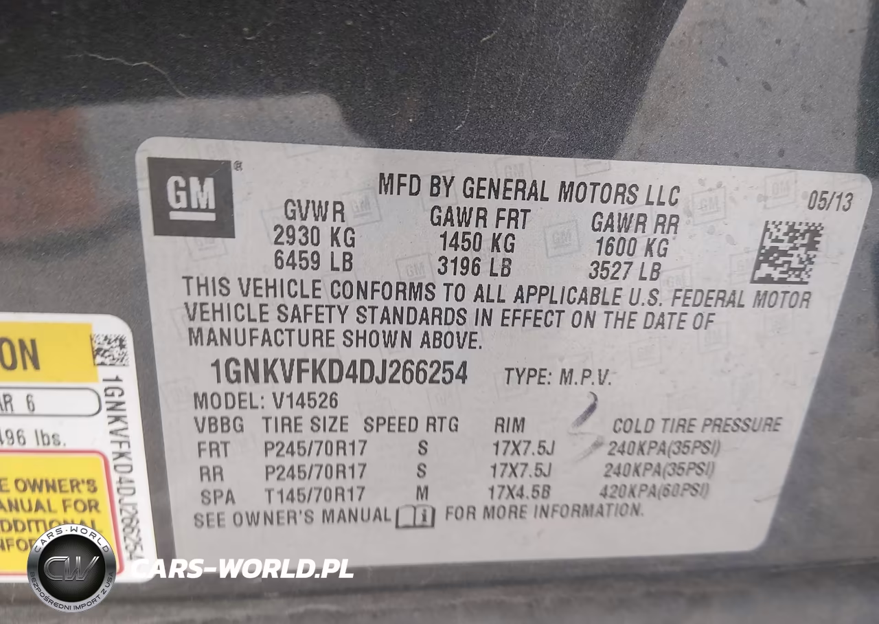 2013 Chevrolet Traverse Ls VIN:1GNKVFKD4DJ266254 - 9