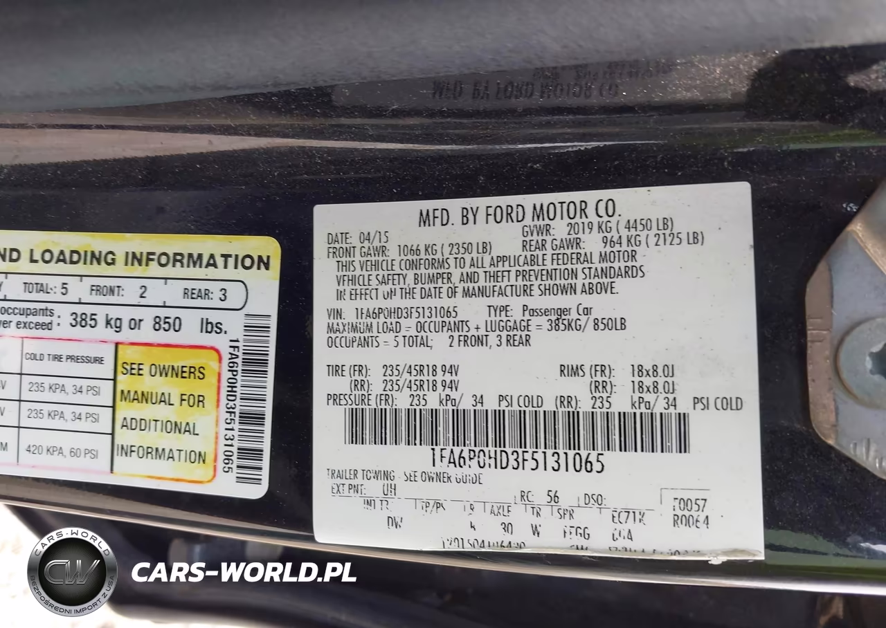 2015 Ford Fusion Se VIN:1FA6P0HD3F5131065 - 9