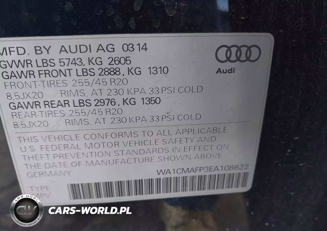 2014 Audi Q5 3.0 Tdi Premium Plus VIN:WA1CMAFP3EA108622 - 9