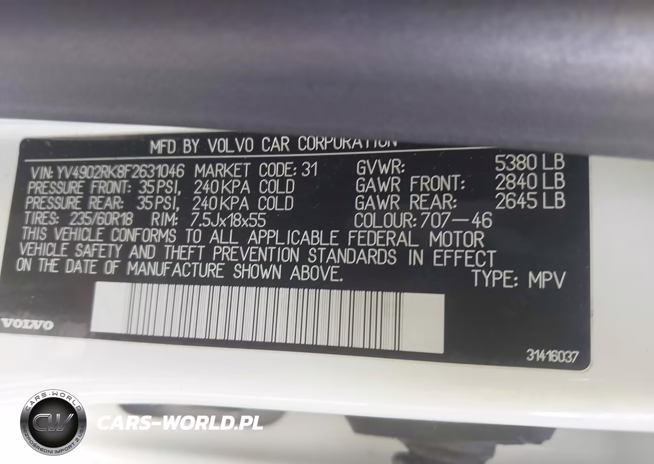 2015 Volvo Xc60 T6 VIN:YV4902RK8F2631046 - 9