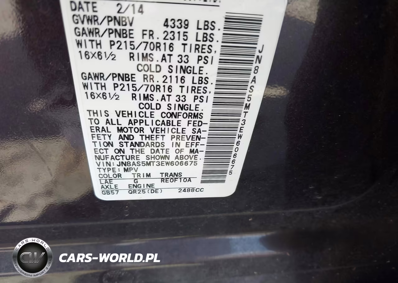 2014 Nissan Rogue Select S VIN:JN8AS5MT3EW606675 - 9