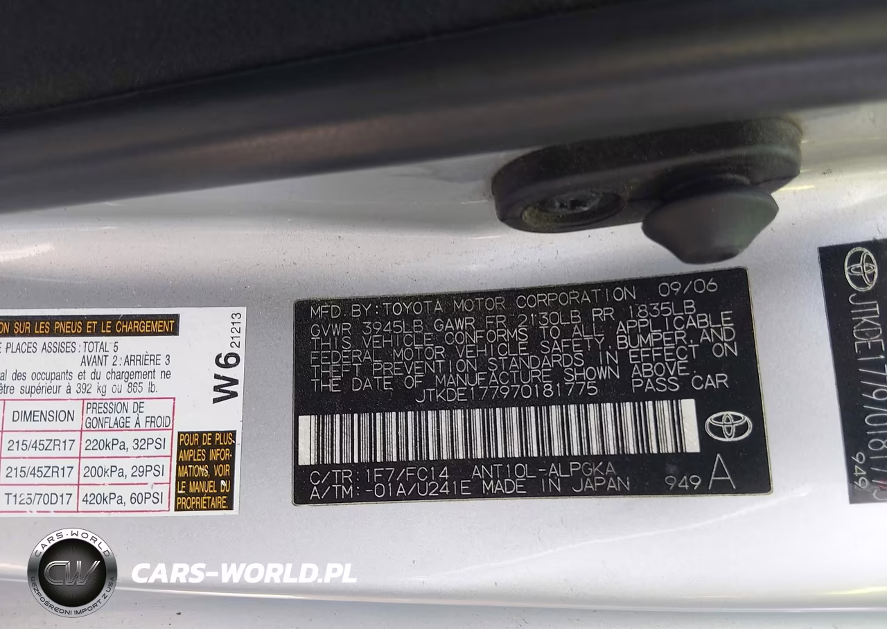2007 Scion Tc VIN:JTKDE177970181775 - 9