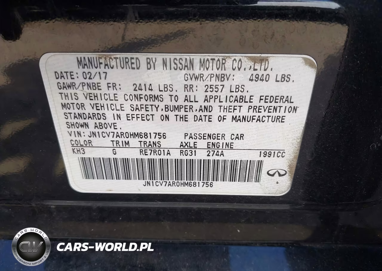 2017 Infiniti Q50 2.0T Premium VIN:JN1CV7AR0HM681756 - 9