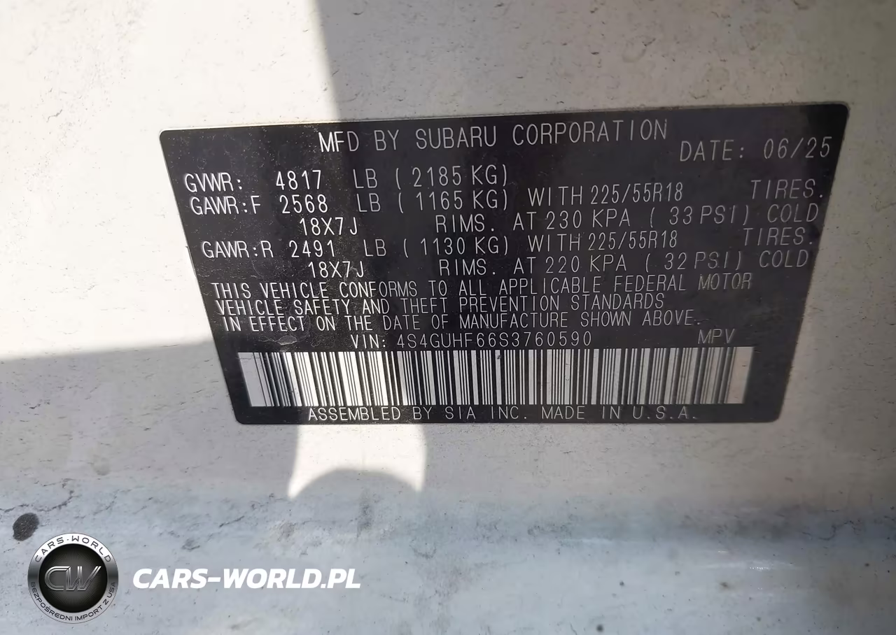 2025 Subaru Crosstrek Sport VIN:4S4GUHF66S3760590 - 9