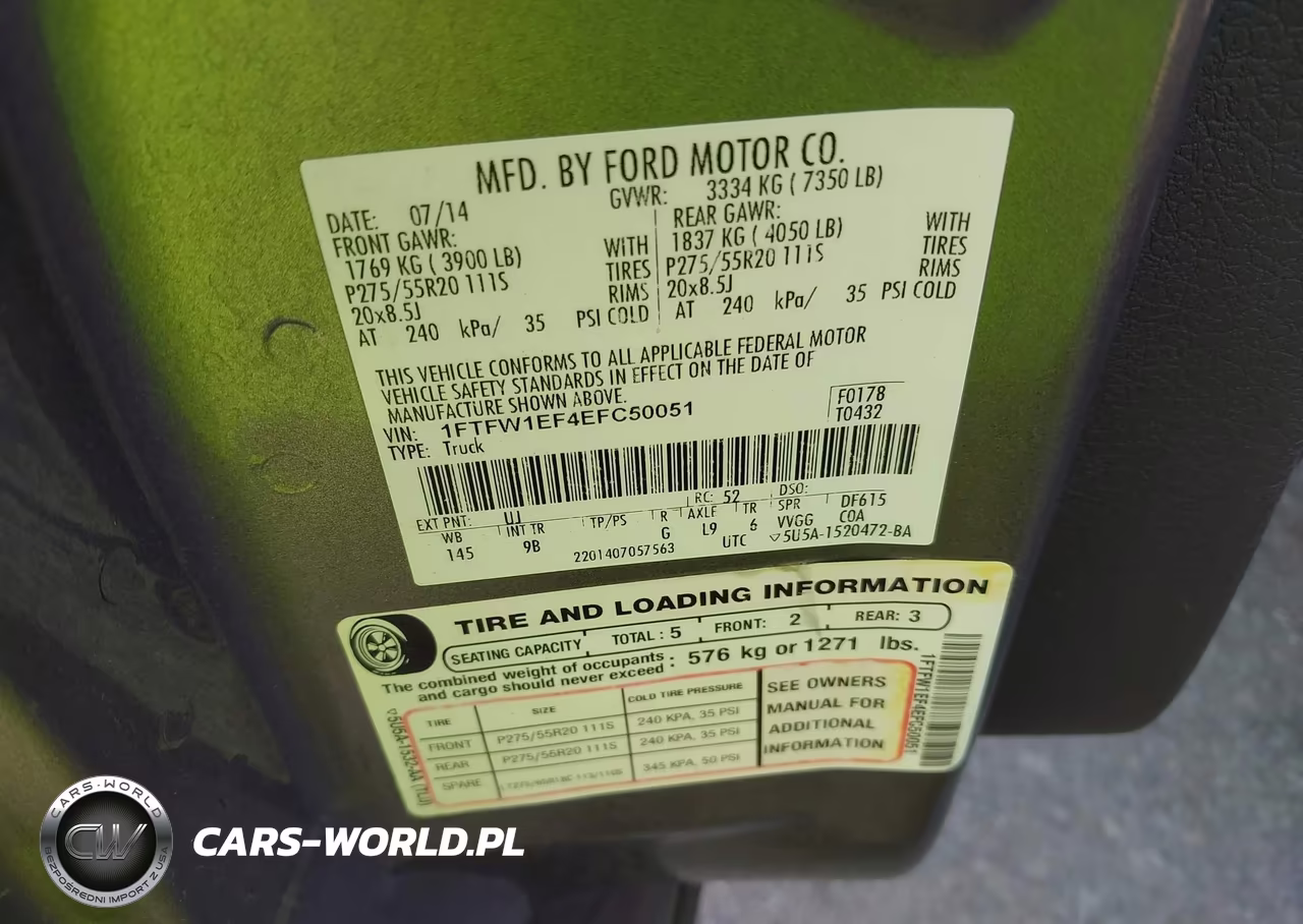 2014 Ford F-150 Platinum VIN:1FTFW1EF4EFC50051 - 9