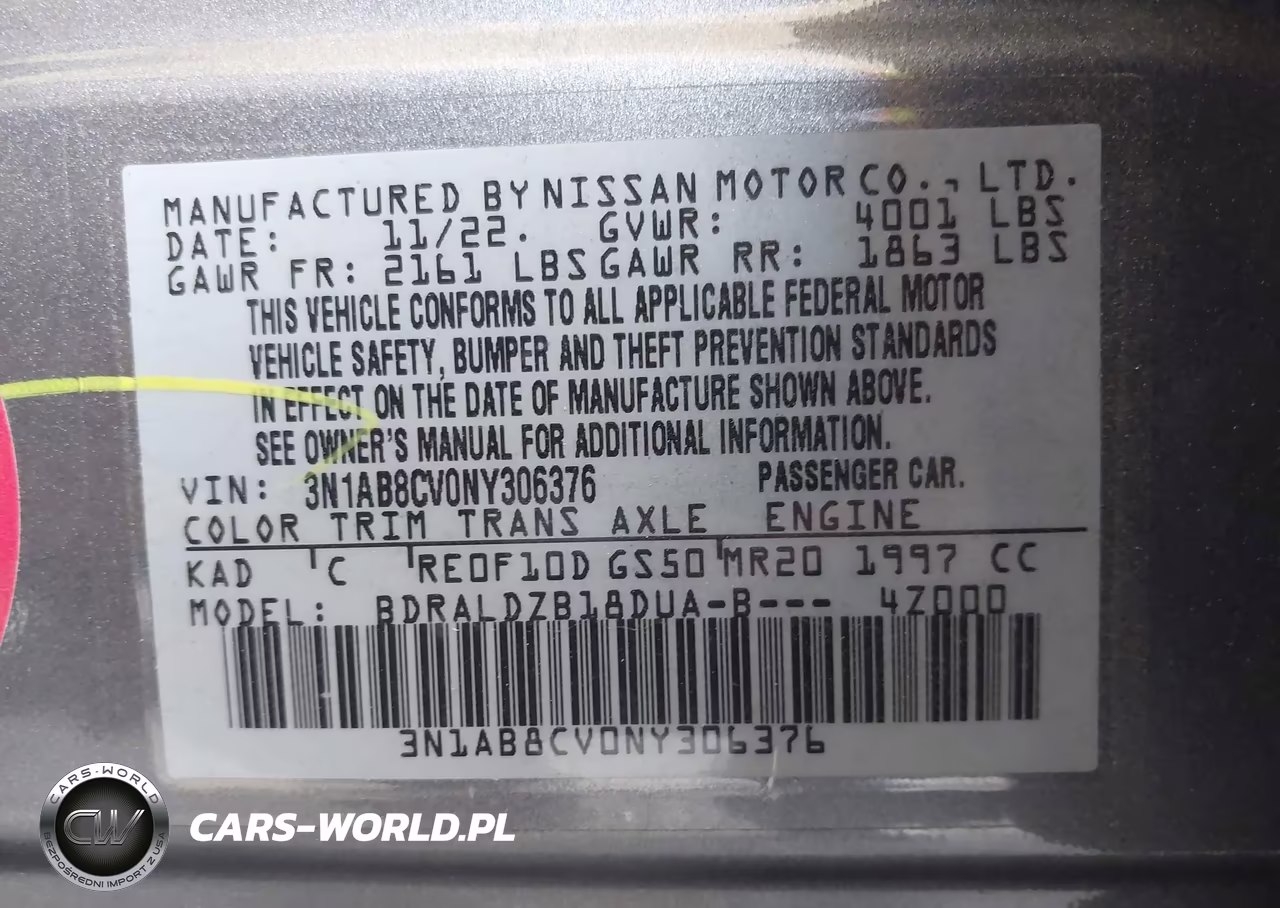 2022 Nissan Sentra Sv Xtronic Cvt VIN:3N1AB8CV0NY306376 - 9