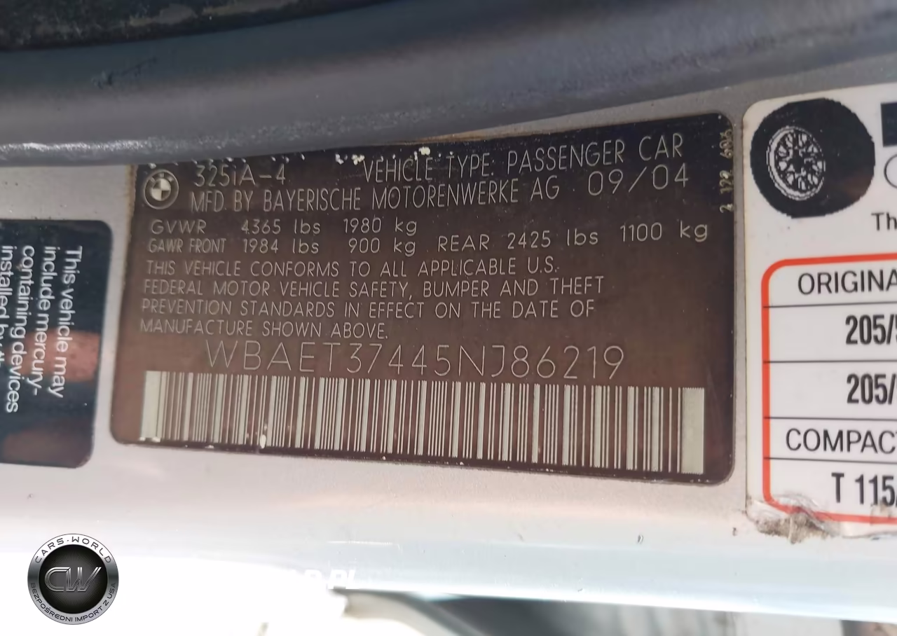 2005 BMW 325I VIN:WBAET37445NJ86219 - 9