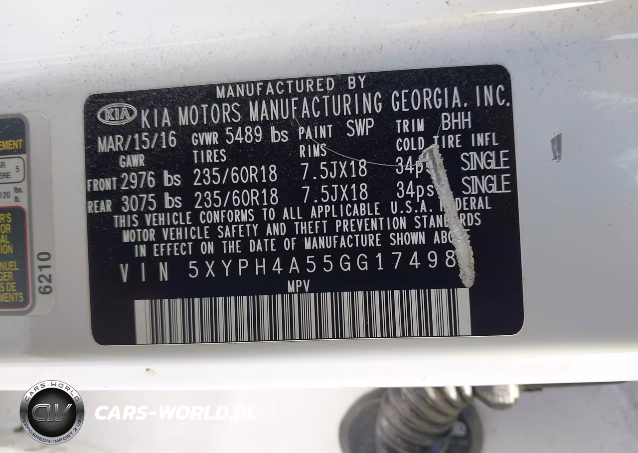 2016 Kia Sorento 3.3L Ex VIN:5XYPH4A55GG174983 - 9