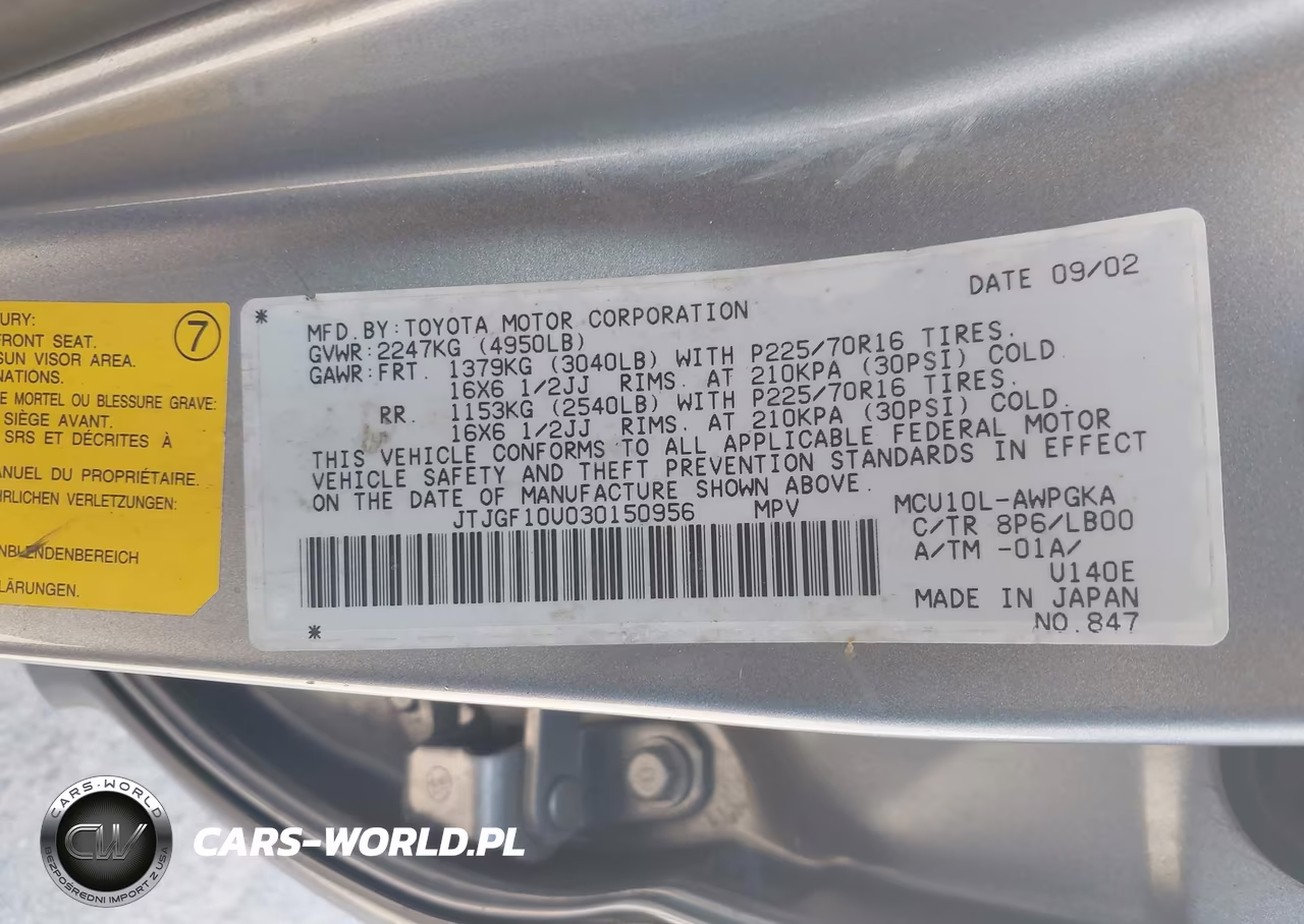 2003 Lexus Rx 300 VIN:JTJGF10U030150956 - 9