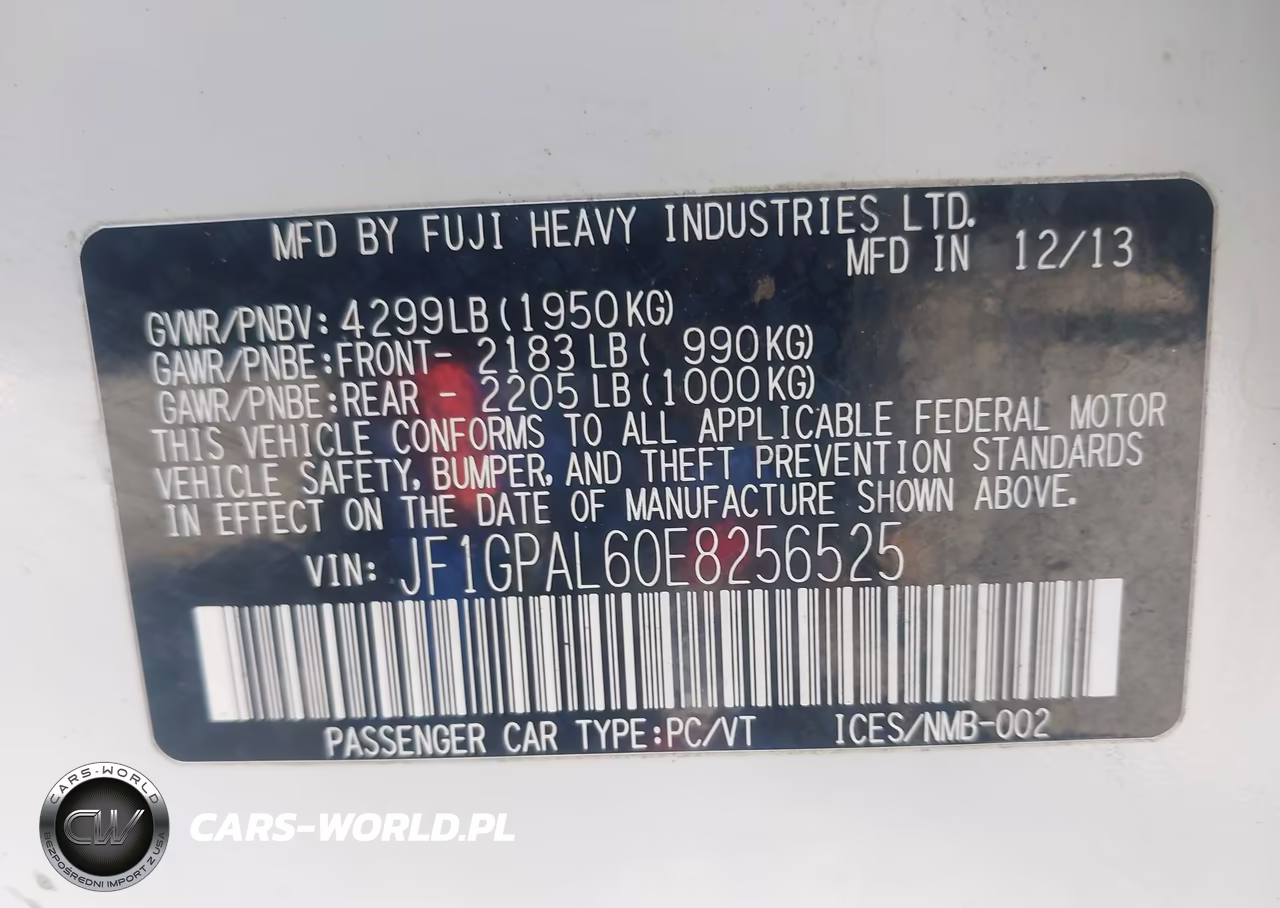 2014 Subaru Impreza 2.0I Sport Premium VIN:JF1GPAL60E8256525 - 9