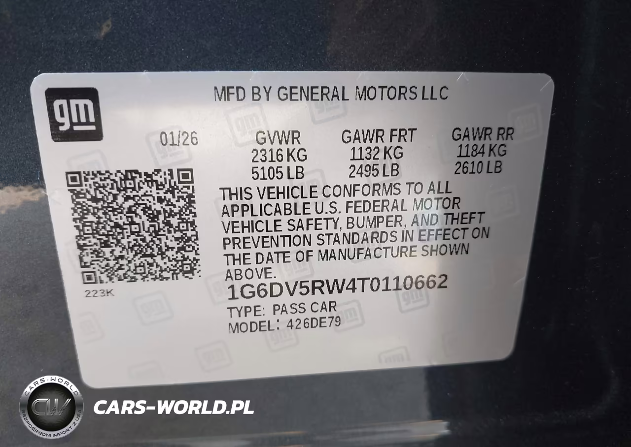 2026 Cadillac Ct5-V V-Series Rwd VIN:1G6DV5RW4T0110662 - 9