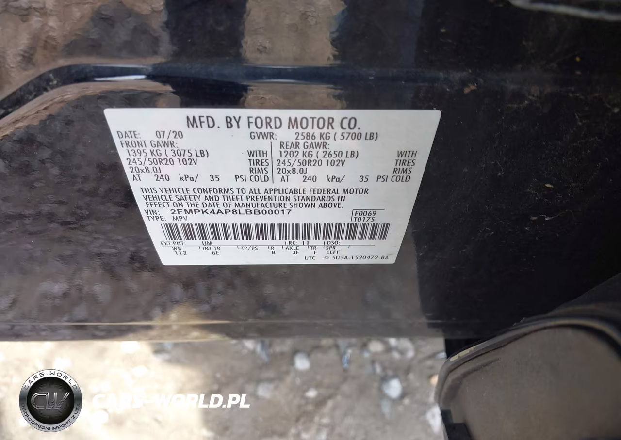2020 Ford Edge St VIN:2FMPK4AP8LBB00017 - 9