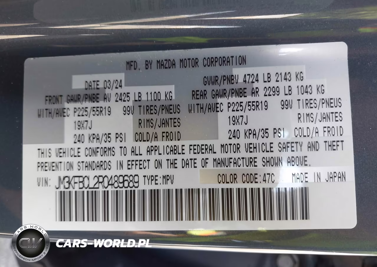 2024 Mazda Cx-5 2.5 S Carbon Edition VIN:JM3KFBCL2R0489689 - 9