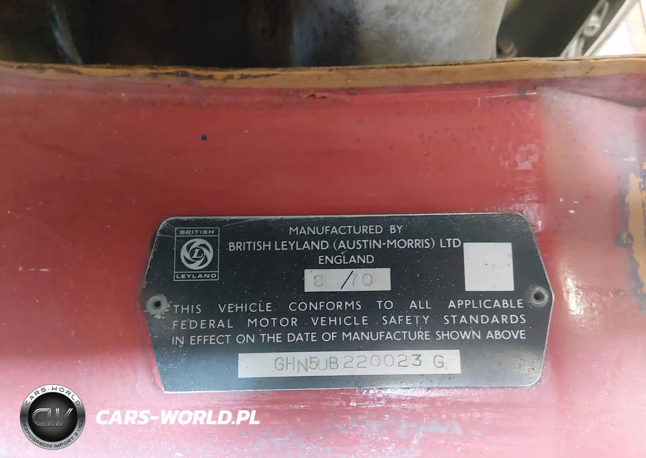 1971 Mg Mgb VIN:GHN5UB220023G - 9