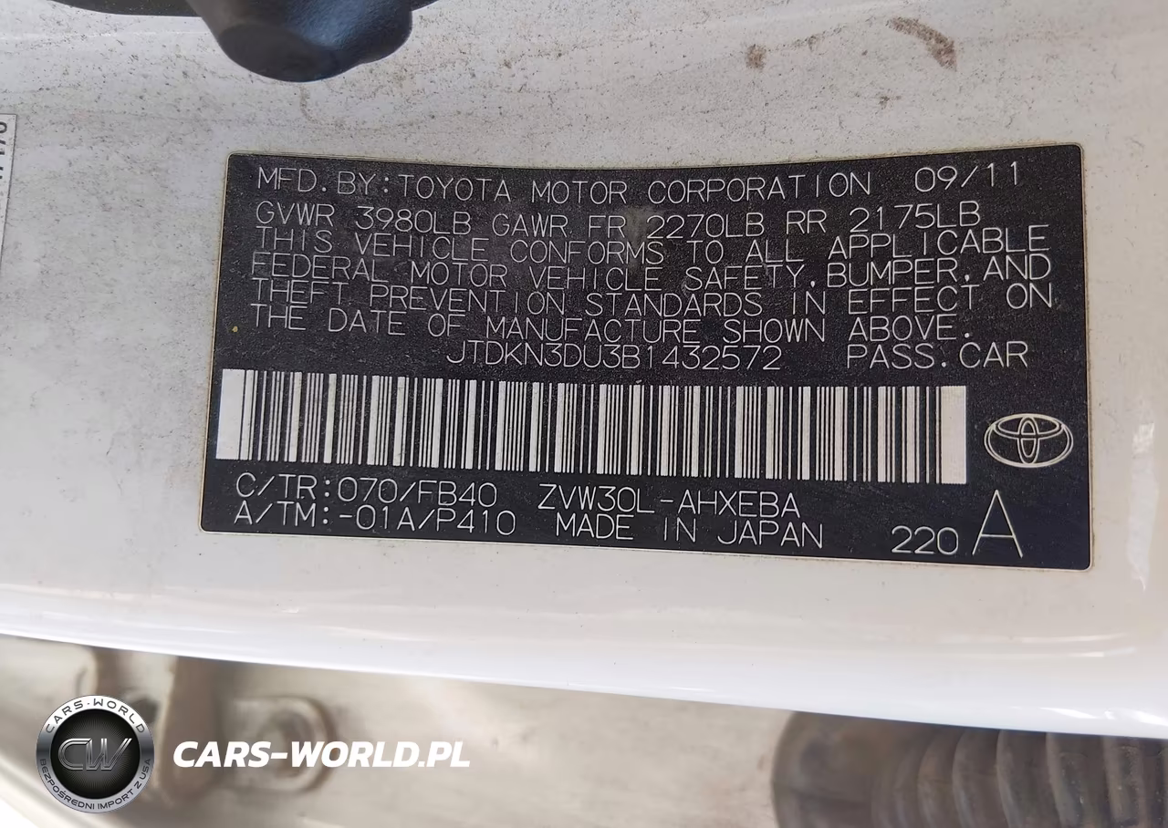 2011 Toyota Prius Three VIN:JTDKN3DU3B1432572 - 9