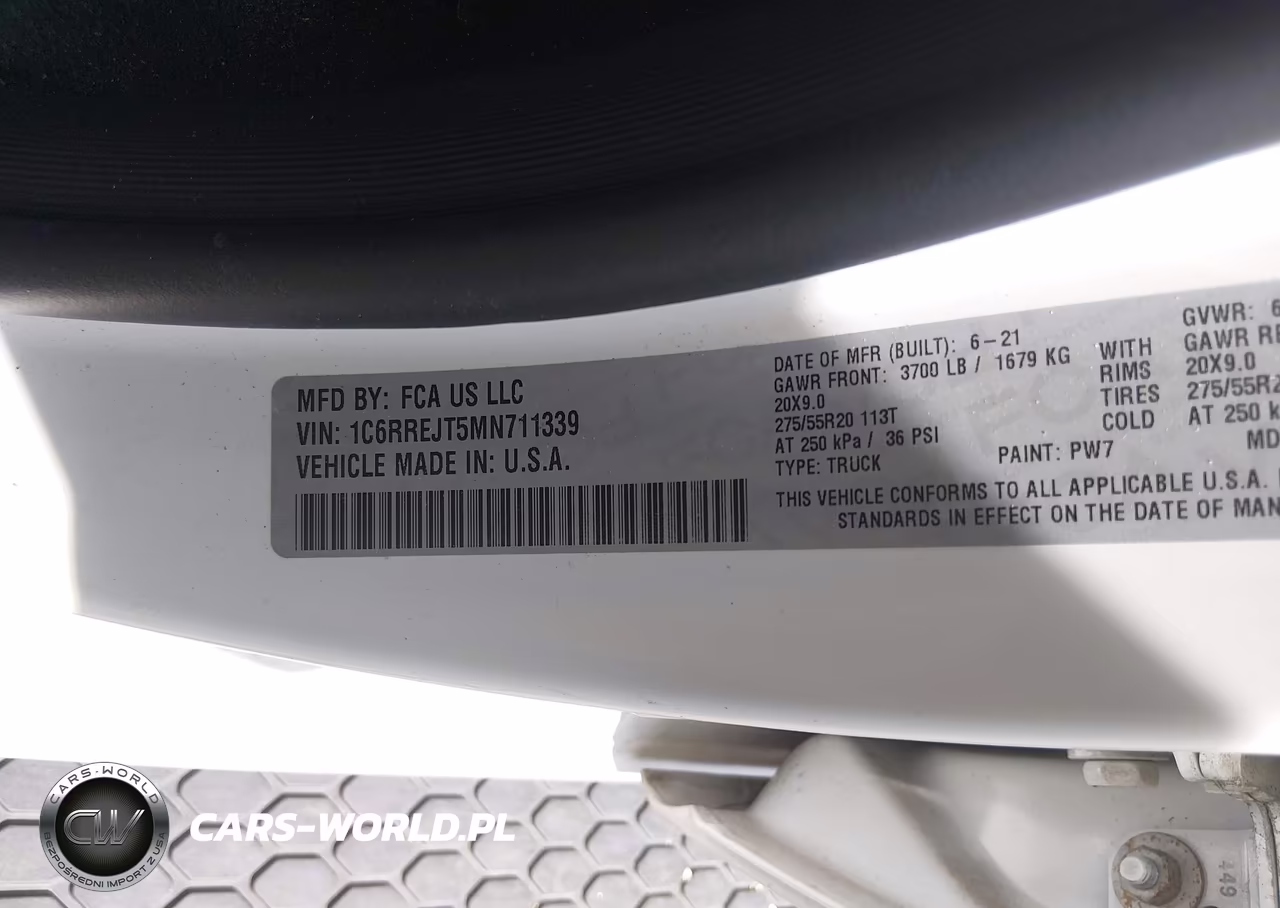 2021 Ram 1500 Laramie 4X2 5'7 Box VIN:1C6RREJT5MN711339 - 9