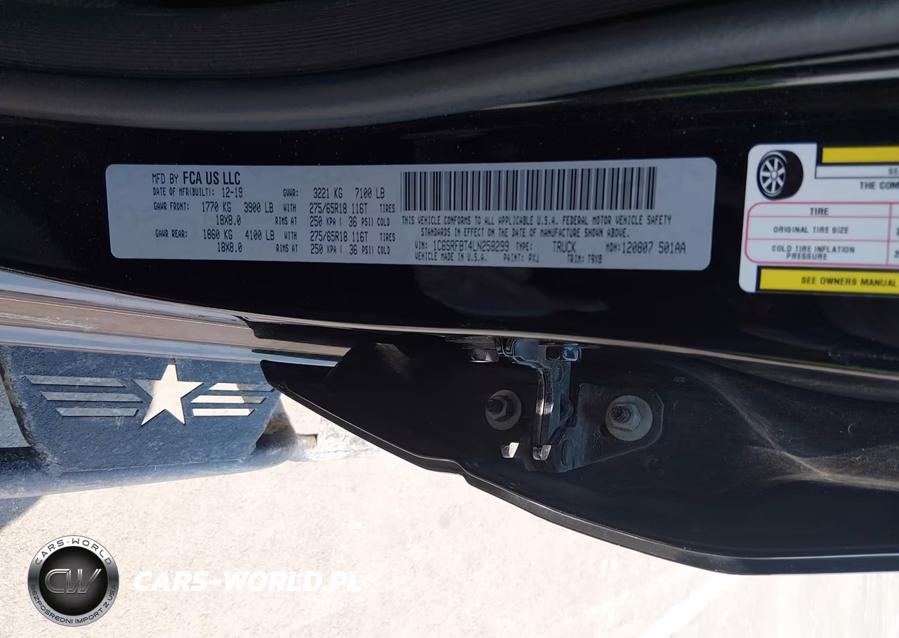 2020 Ram 1500 Big Horn 4X4 6'4 Box VIN:1C6SRFBT4LN258299 - 9