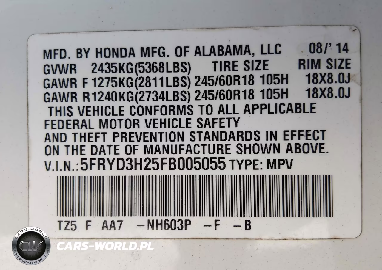 2015 Acura Mdx VIN:5FRYD3H25FB005055 - 9