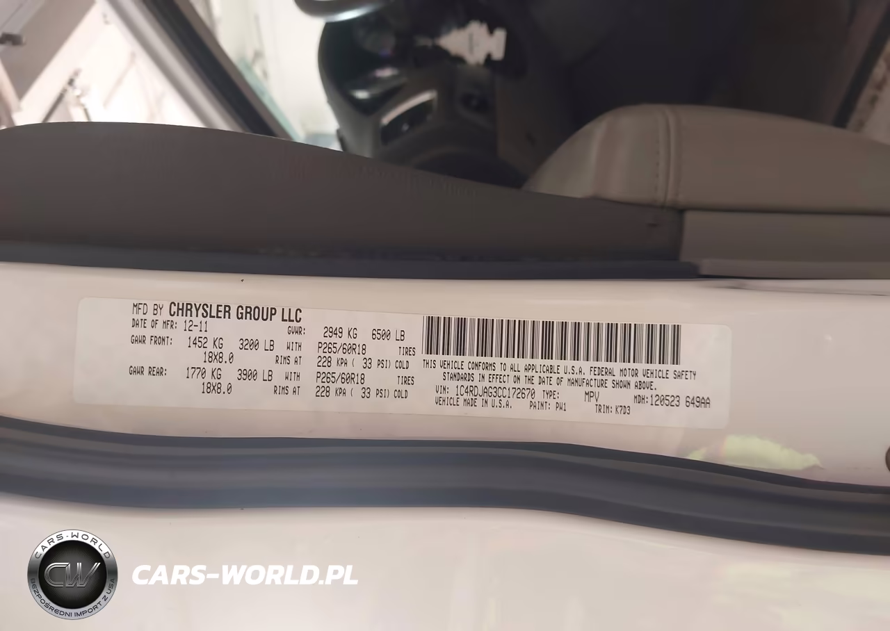2012 Dodge Durango Sxt VIN:1C4RDJAG3CC172670 - 9