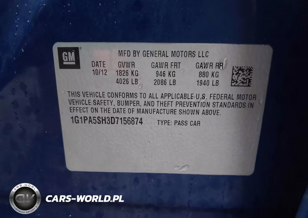 2013 Chevrolet Cruze Ls Auto VIN:1G1PA5SH3D7156874 - 9