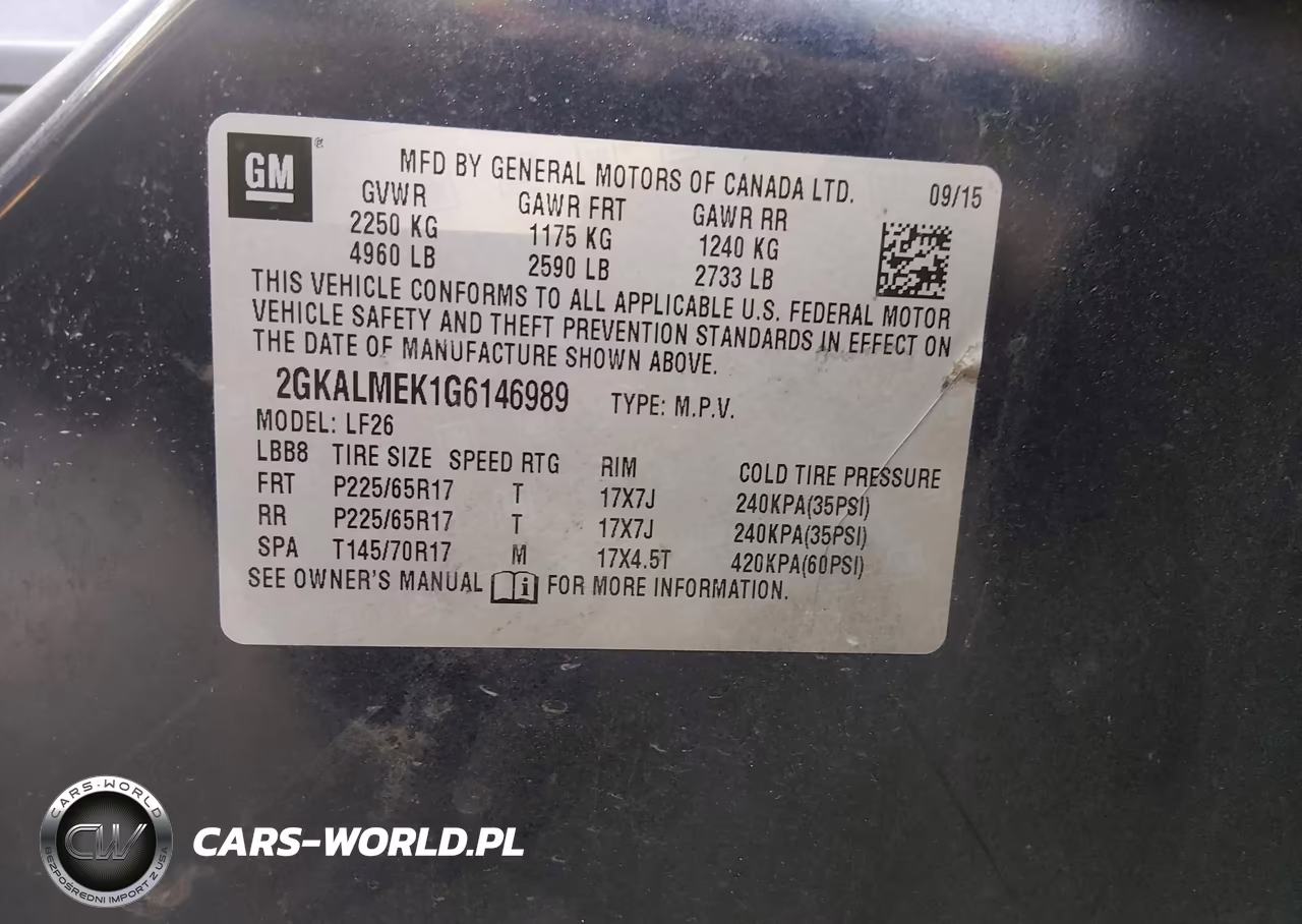 2016 GMC Terrain Sle-1 VIN:2GKALMEK1G6146989 - 9