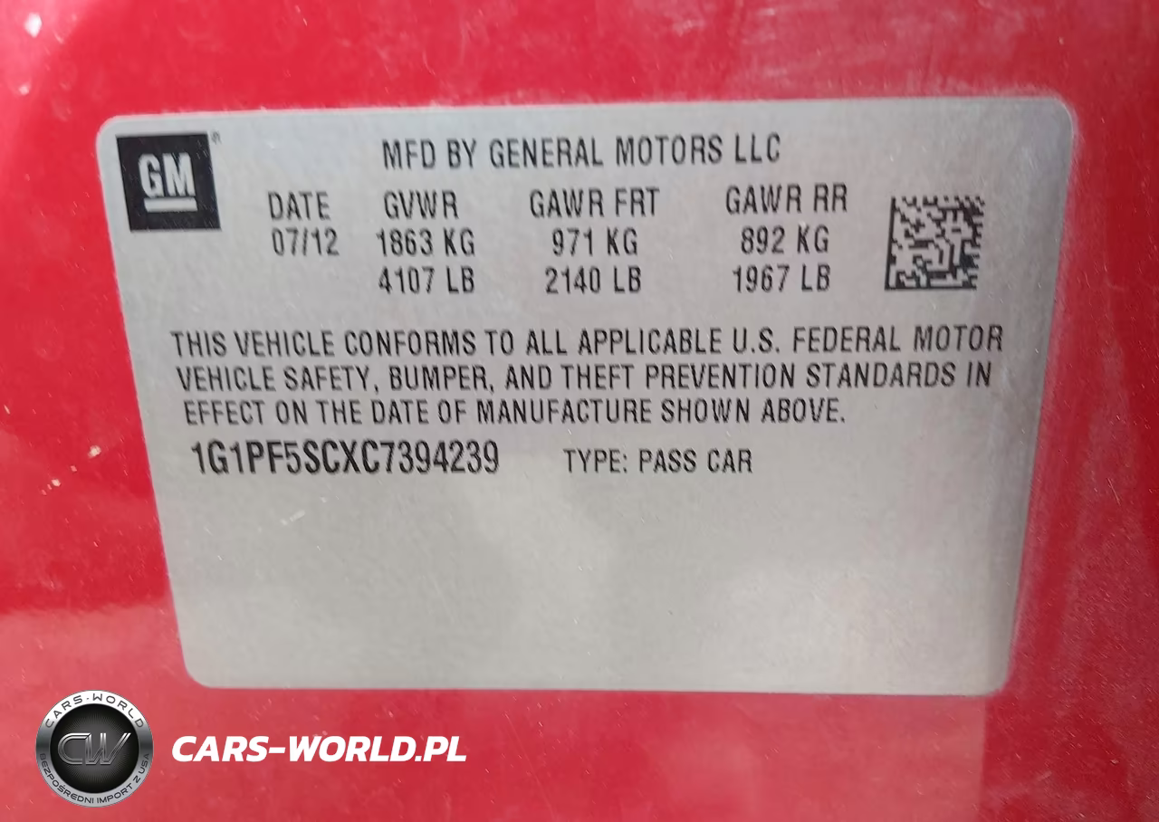 2012 Chevrolet Cruze 1Lt VIN:1G1PF5SCXC7394239 - 9
