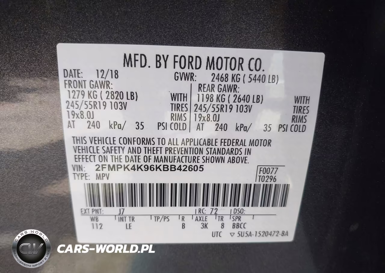 2019 Ford Edge Titanium VIN:2FMPK4K96KBB42605 - 9