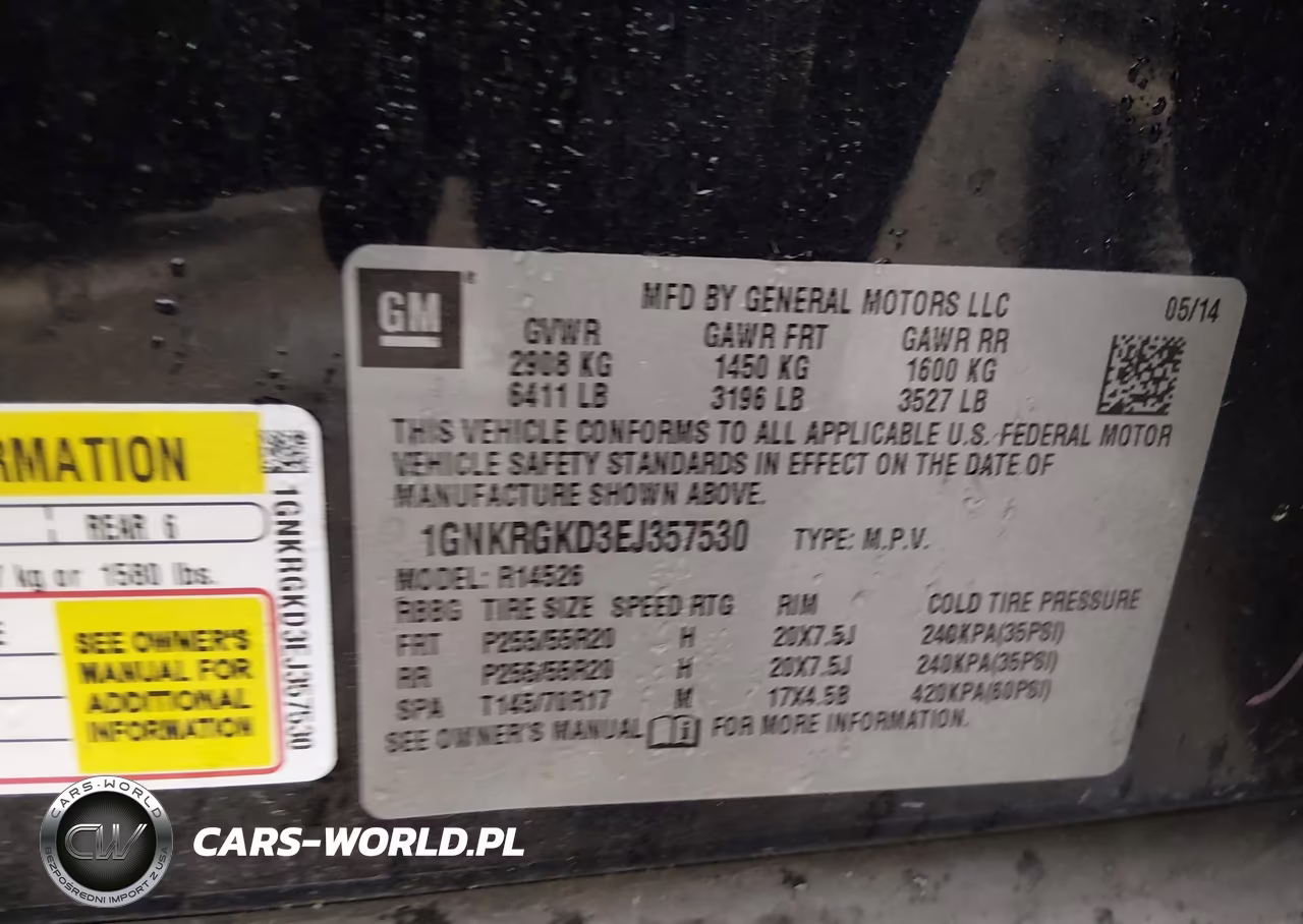 2014 Chevrolet Traverse Lt VIN:1GNKRGKD3EJ357530 - 9