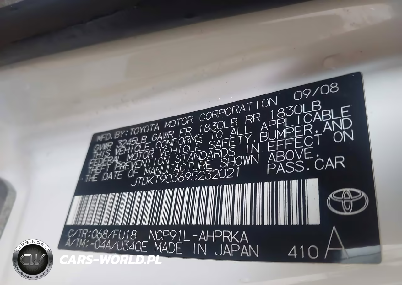 2009 Toyota Yaris VIN:JTDKT903695232021 - 9