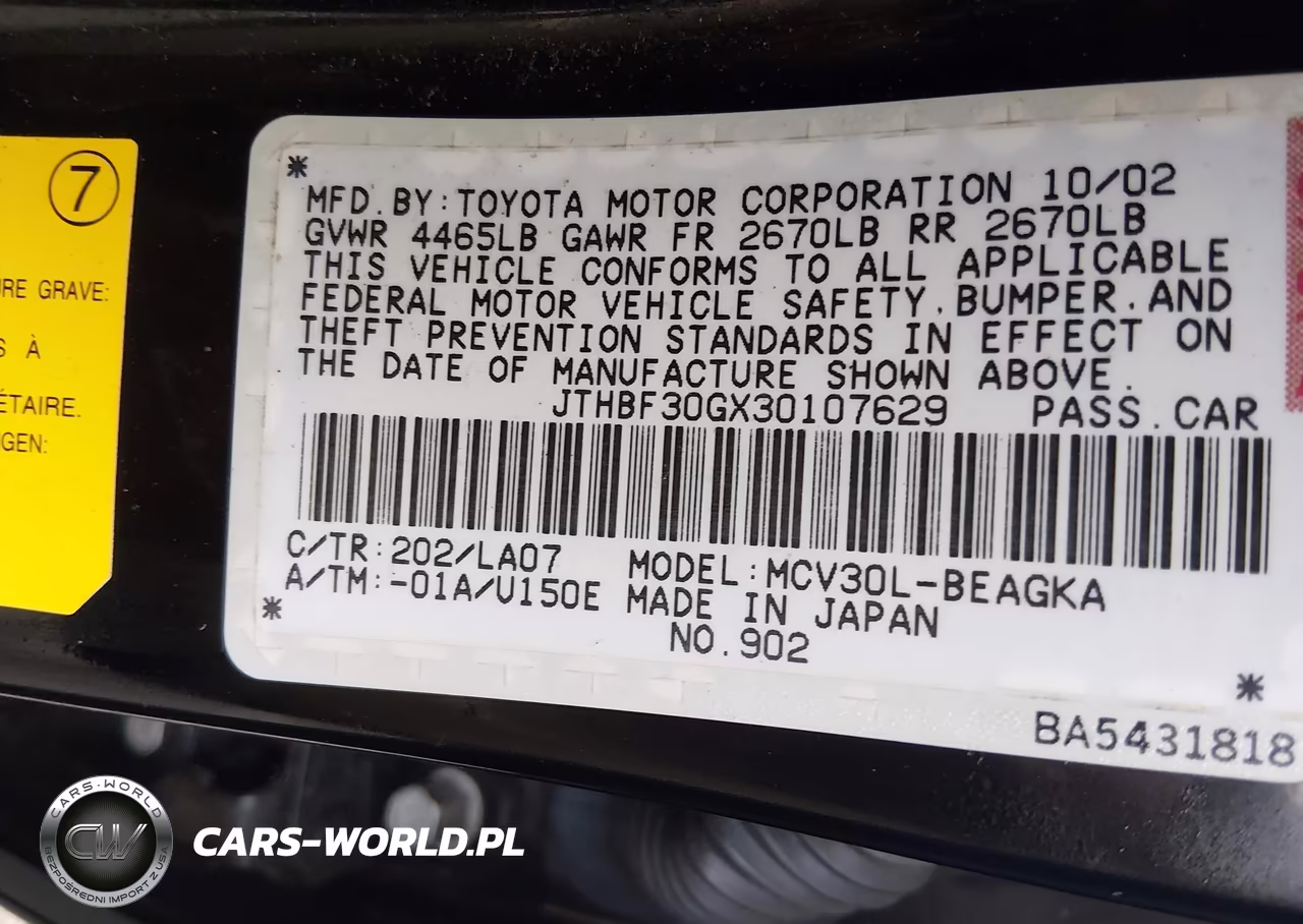 2003 Lexus Es 300 VIN:JTHBF30GX30107629 - 9